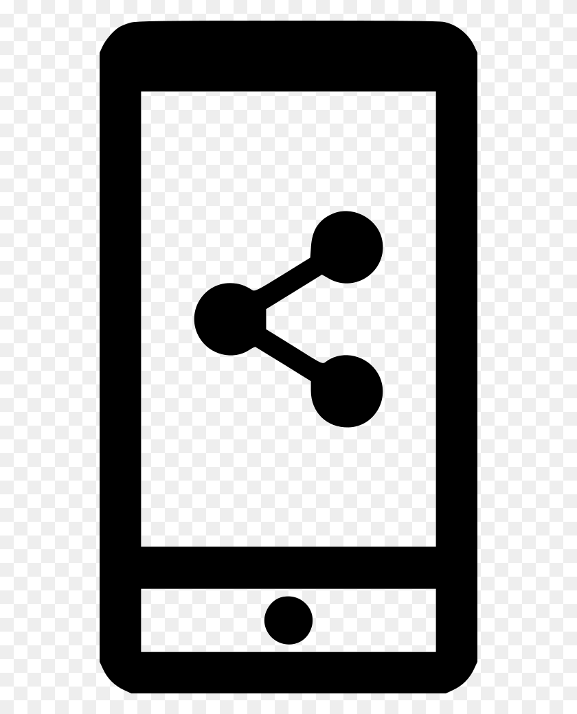 550x980 Cell Phone Share Data Connection Analytics Mobile Svg Phone Share Icon, Machine HD PNG Download