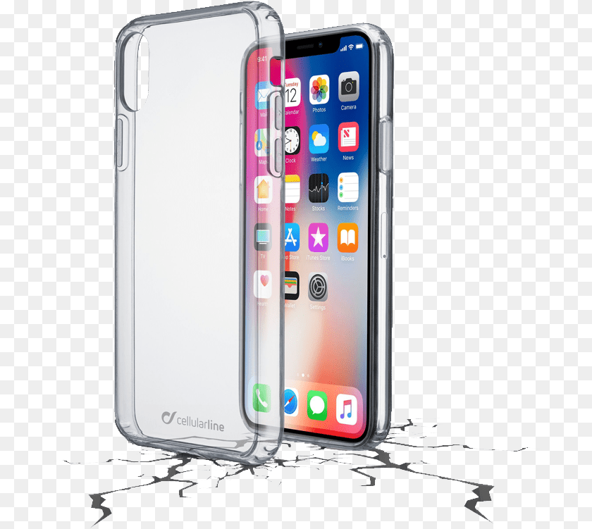 697x751 Cellularline Clear Duo For Iphone X Cellularline Clearduo Iphone Xr, Electronics, Mobile Phone, Phone Transparent PNG
