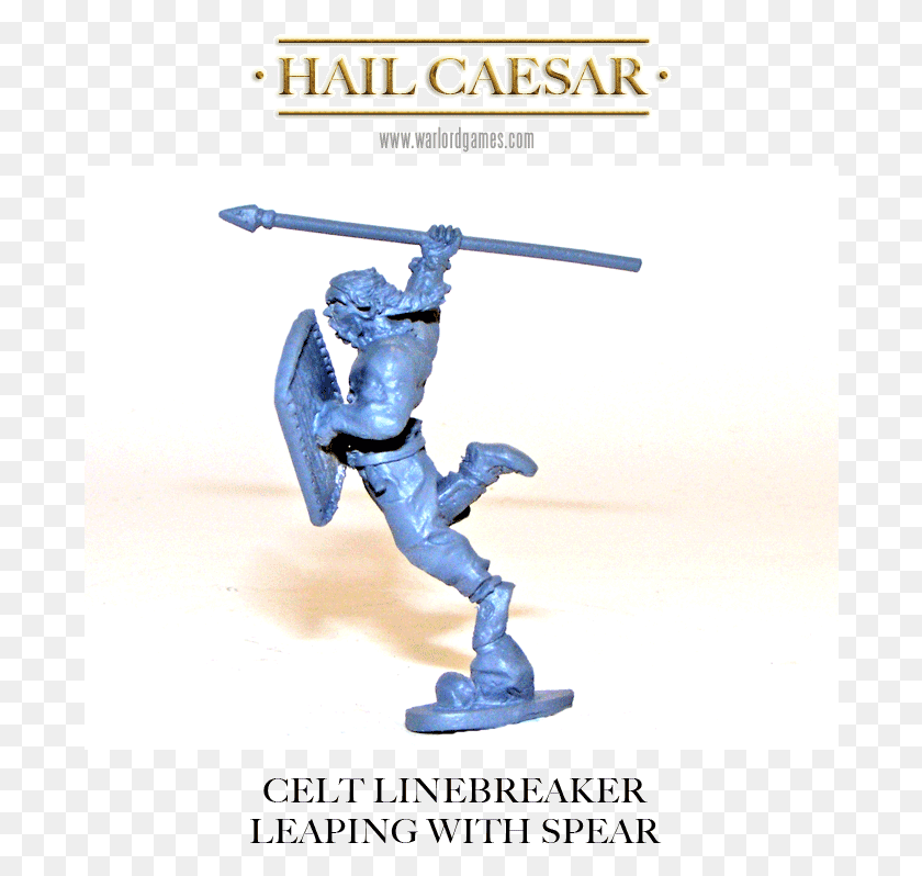 688x738 Celt Linbreaker Slashing With Leaping With Spear Figurine, Person, Human, Poster HD PNG Download