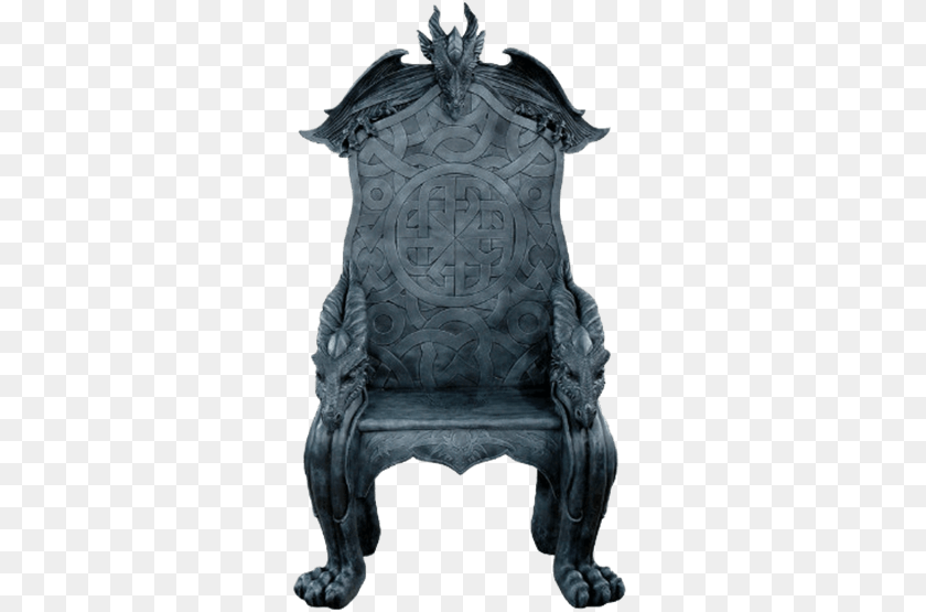 555x555 Celtic Dragon Throne, Furniture, Chair Clipart PNG