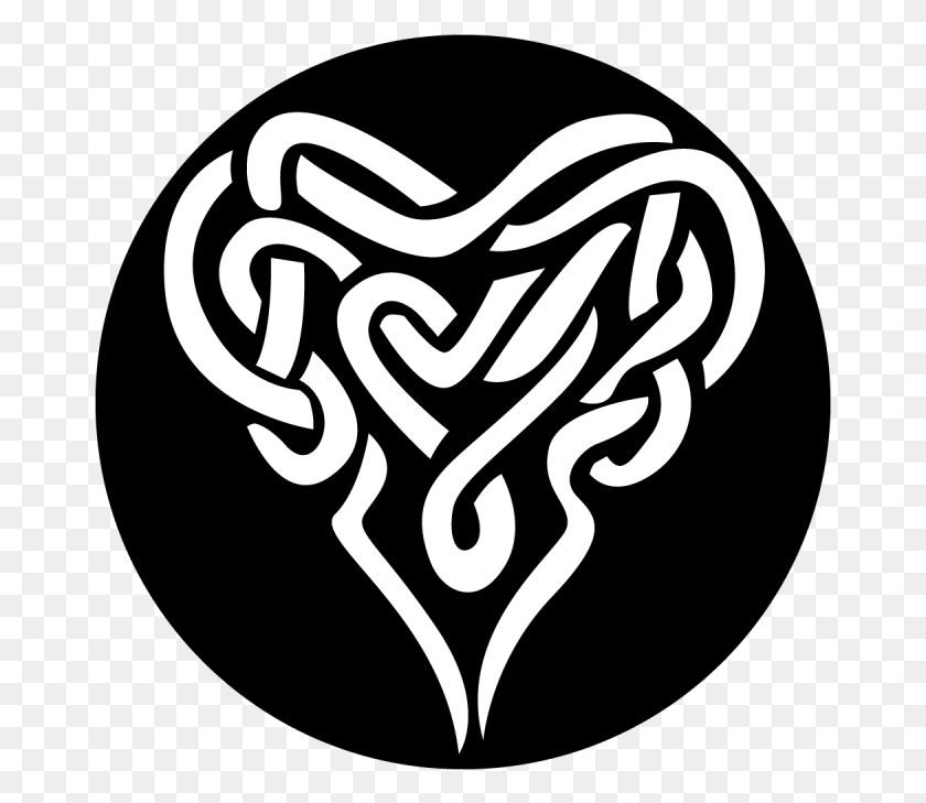 669x669 Celtic Heart Emblem, Symbol, Label, Text HD PNG Download