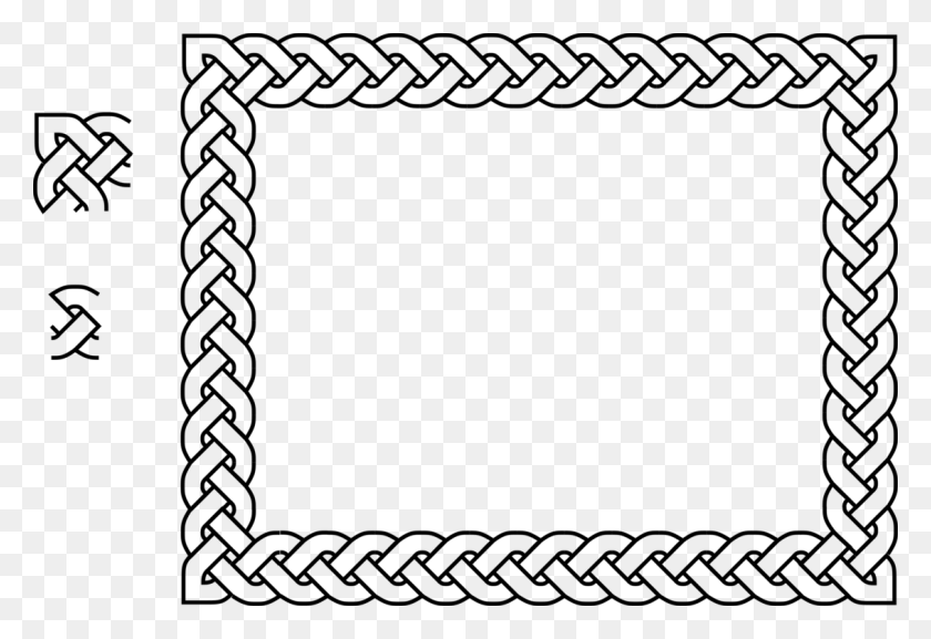 1131x750 Celtic Knot Celts Picture Frames Braid Border Celtic Knot Square Border, Gray, World Of Warcraft HD PNG Download