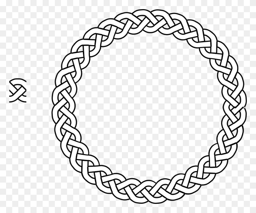 877x720 Celtic Knot Clipart Banner Celtic Knot Round Border, Chain, Oval HD PNG Download