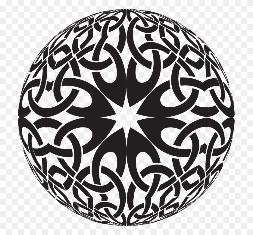 719x720 Celtic Knot Design Decorative Ornamental Celtic Design Black And White, Pattern, Rug, Ornament HD PNG Download