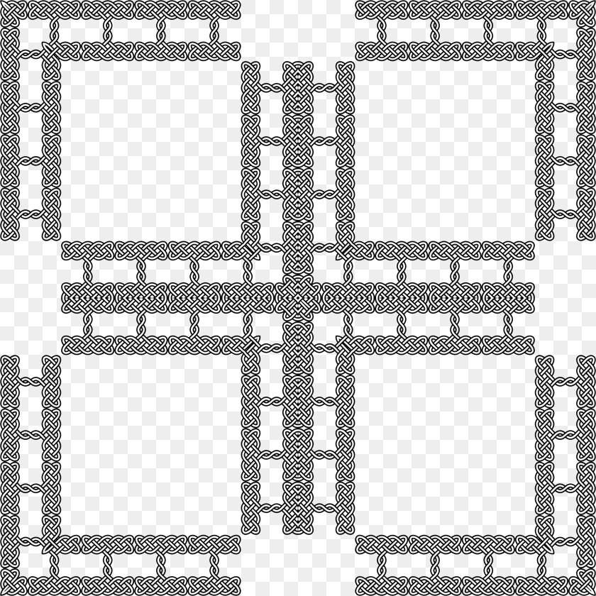 2336x2336 Celtic Knot Frame 12 Clip Arts Hamburger Pixel Art Minecraft, Gray PNG