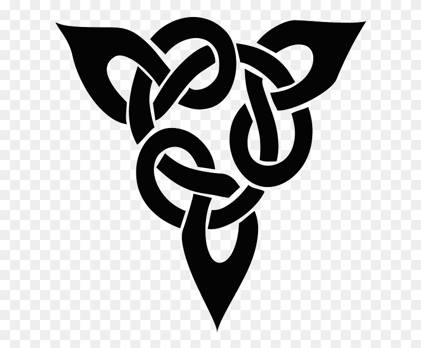 626x636 Celtic Knot Silhouette Amp183 Free Image On Pixabay Celtic Knot Silhouette, Knot, Text, Alphabet HD PNG Download
