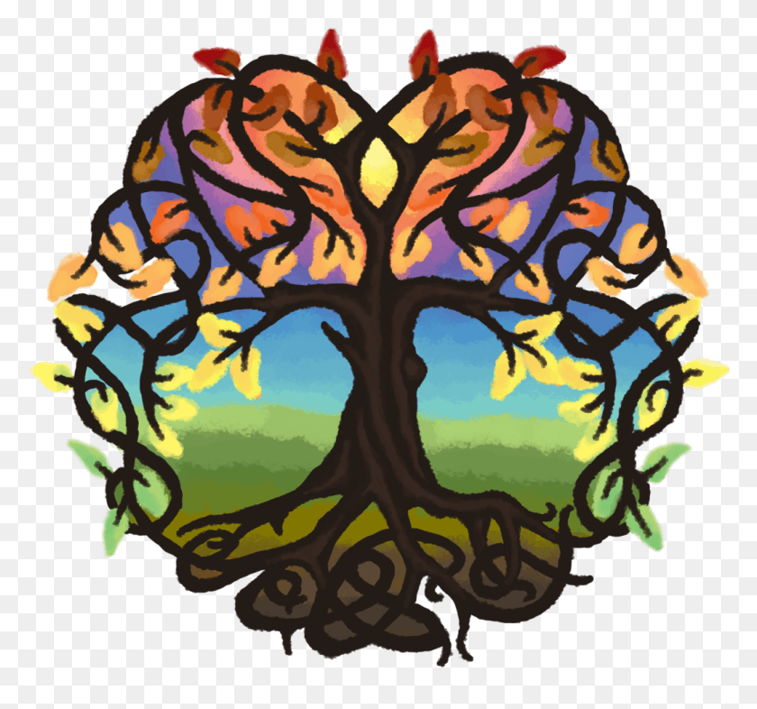 1044x972 Celtic Knot Tree Of Life, Modern Art, Stained Glass HD PNG Download