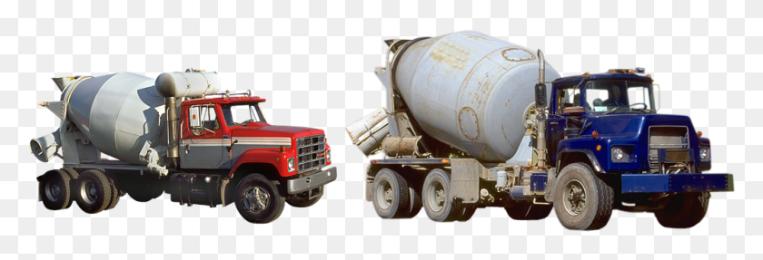 1000x292 Cement Carrier Truck Construction Excavator, Vehicle, Transportation, Machine HD PNG Download