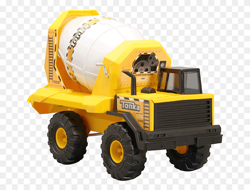 662x579 Cement Mixer Tonka Tonka Steel Dump Truck Toysrus, Bulldozer, Tractor, Vehicle HD PNG Download