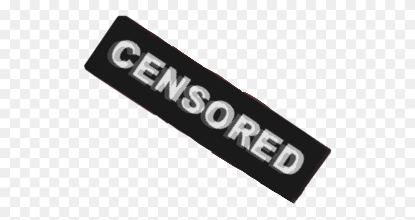 504x386 Censored Cenzura Label, Word, Sash, Text HD PNG Download
