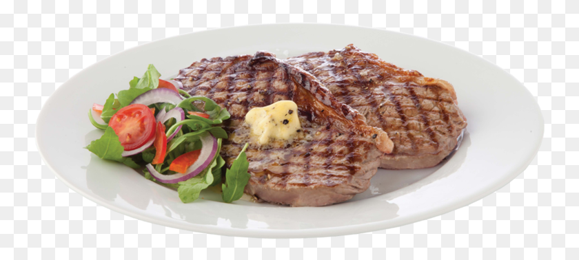 743x318 Centra Fresh Irish Striploin Steak 2Pk Rib Eye Steak, Еда, Растения, Блюдо Png Скачать