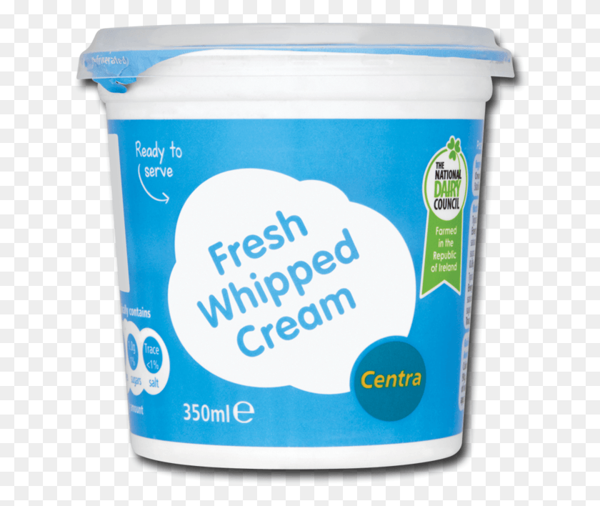 635x648 Centra Fresh Whipped Cream 350ml Plastic, Yogurt, Dessert, Food HD PNG Download