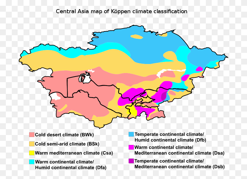 715x550 Центральная Азия Карта Климатической Классификации Kppen Климатическая Классификация Kppen Ямайка, Диаграмма, Участок, Атлас Hd Png Скачать