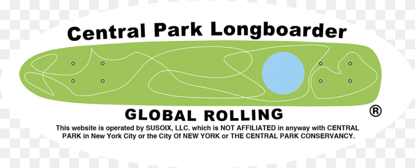 981x397 Central Park Longboarder Global Rolling, Outdoors, Disk Clipart PNG