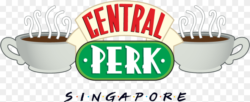 945x386 Central Perk Central Perk, Cup, Beverage, Coffee, Coffee Cup Sticker PNG