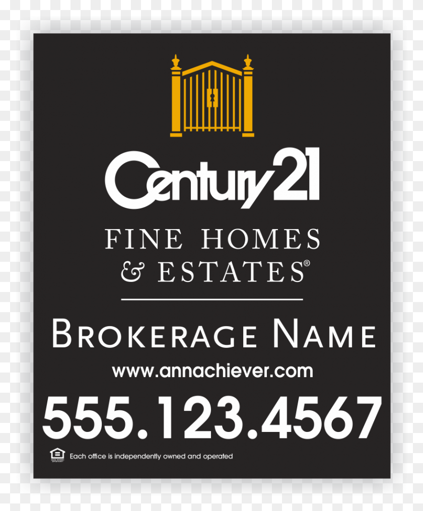 816x1000 Century 21 Fine Homes Black For Sale Sign 24ampprime Century, Poster, Advertisement, Flyer HD PNG Download