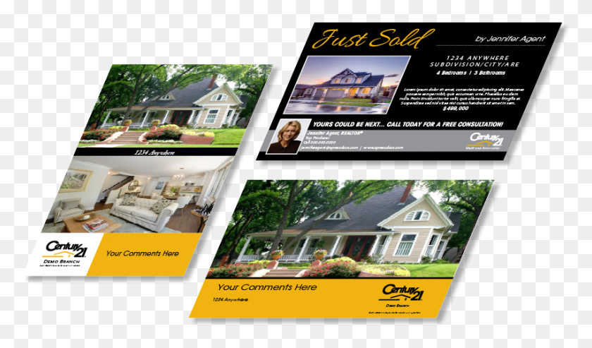 852x474 Century 21 Postcards Flyer, Advertisement, Poster, Paper HD PNG Download