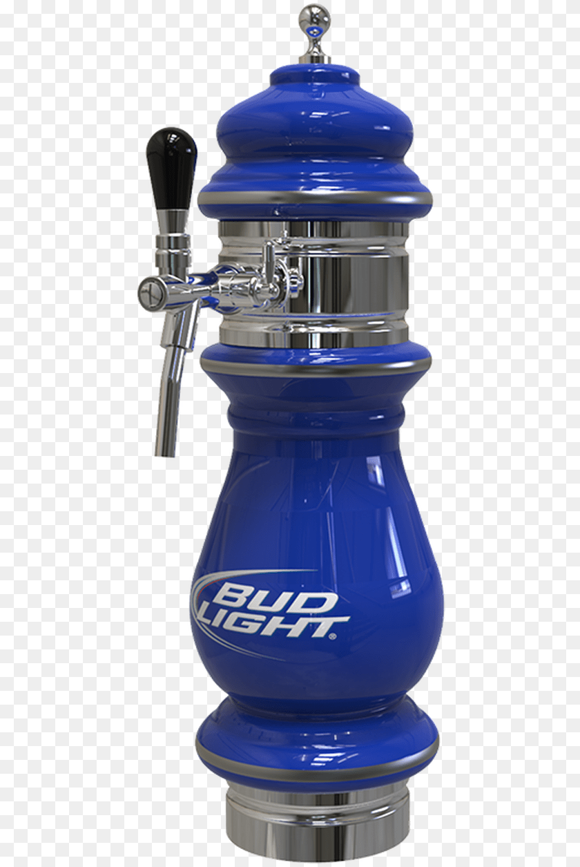 457x1255 Ceramic Bud Light Beer Tower 1 3 Taps Cobalt Blue, Bottle, Shaker, Machine, Jar Clipart PNG