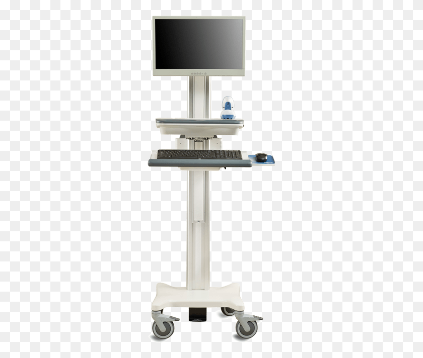 255x652 Certified Pre Owned Workstation Cart Shelf, Monitor, Screen, Electronics HD PNG Download