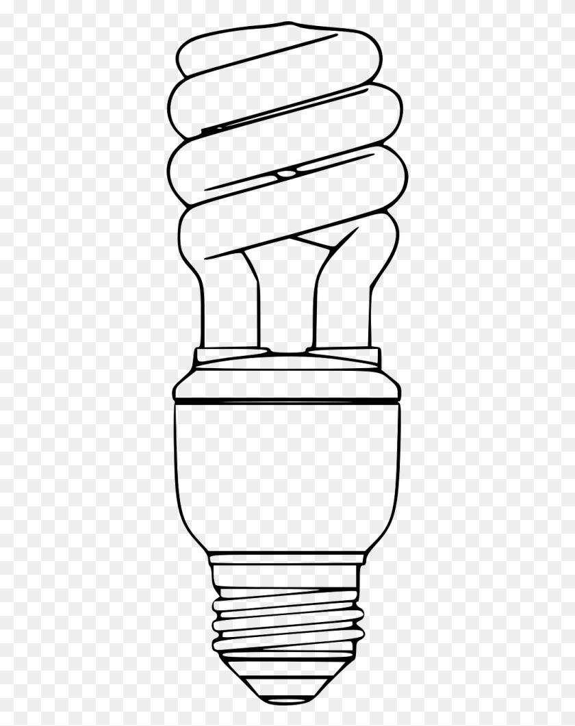 357x1001 Cfl Light Bulb Clip Art Fluorescent Light Bulb Clipart, Gray, World Of Warcraft HD PNG Download