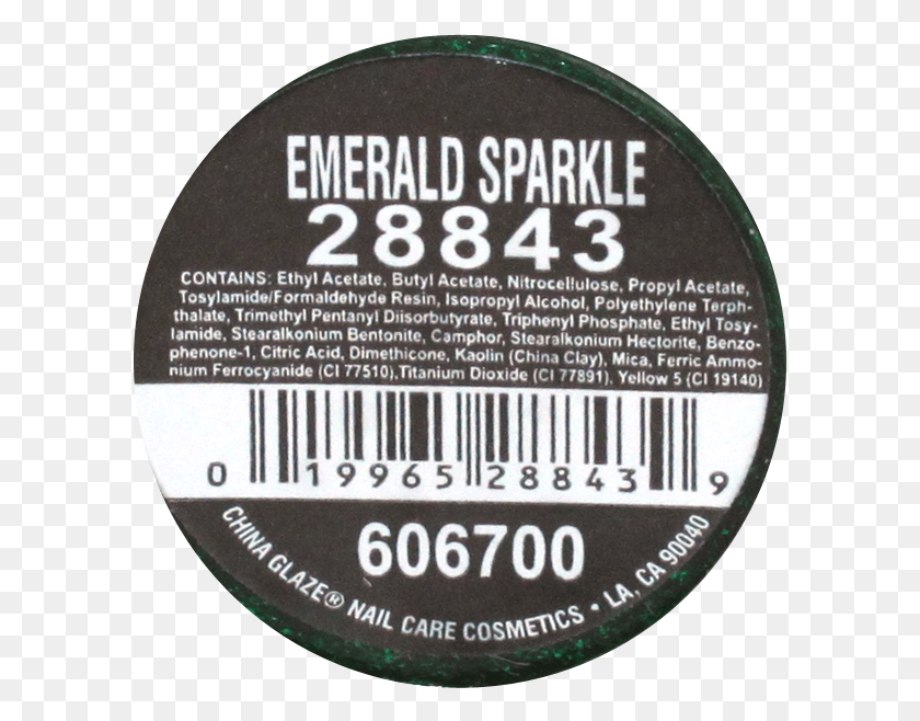 597x598 Cg Emerald Sparkle Label China Glaze Gelato, Текст, Наклейка, Слово Hd Png Скачать