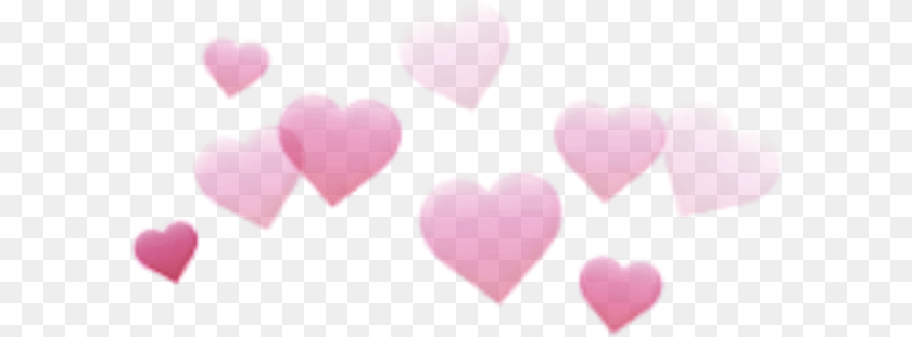 605x311 Cgnyb Snapchat Filter Heart Kalp Pink Pembe Snapchat Hearts Filter, Symbol PNG