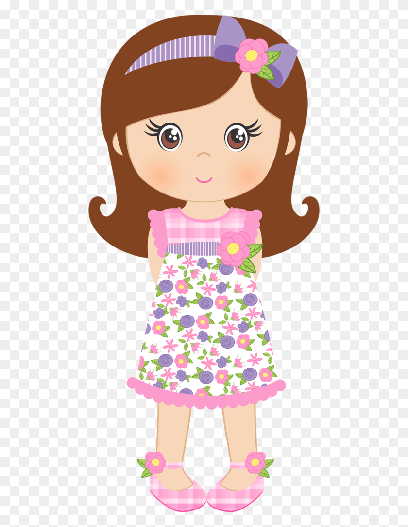 476x1024 Ch B Spring Shabby Chic Menina De Bonecas Girl Clipart, Doll, Toy, Person HD PNG Download