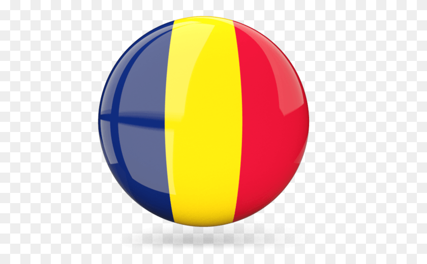 458x460 Chad Round Flag, Sphere, Ball, Balloon HD PNG Download