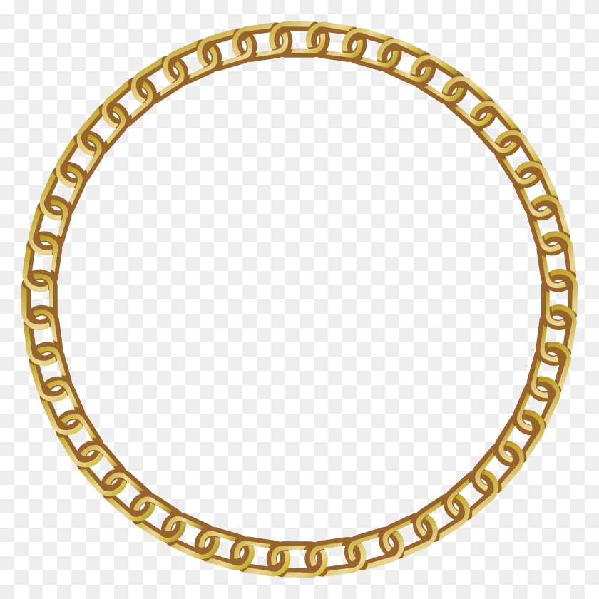 7892x7901 Chain Goldchain Golden Frame Round Gold Frame, Bracelet, Jewelry, Accessories HD PNG Download