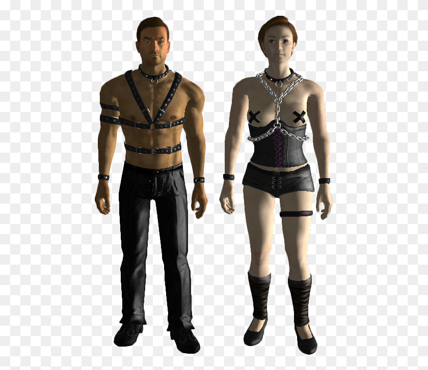 469x667 Chained Prostitute Outfit Fallout New Vegas Male Stripper, Person, Human, Clothing HD PNG Download