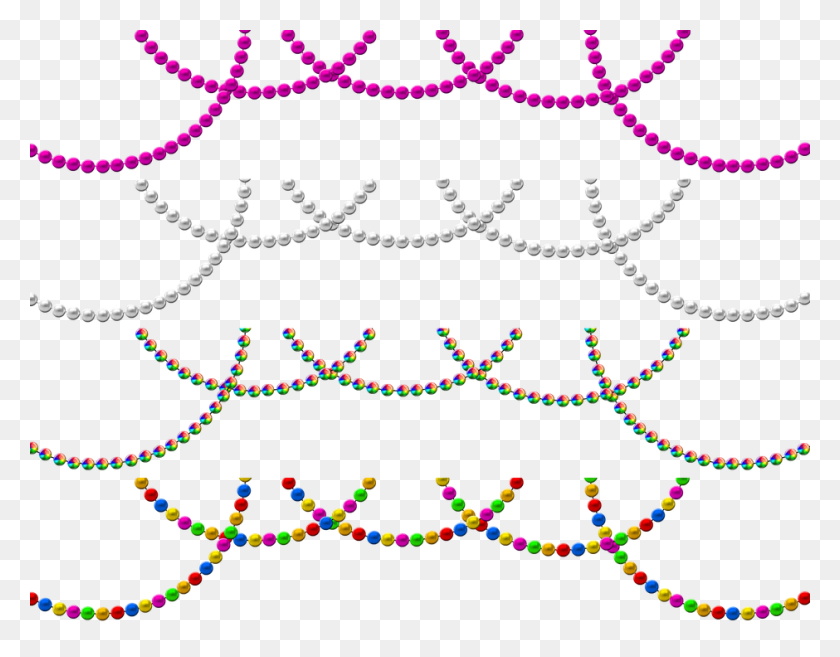 940x720 Chains Balls Beads Deco Christmas Isolated Pearl Border Clipart Transparent, Necklace, Jewelry, Accessories HD PNG Download