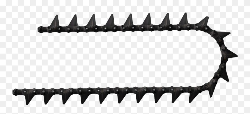 1201x498 Chainsaw Carbide Teeth Chainsaw Chain Transparent, Fence, Weapon, Weaponry HD PNG Download
