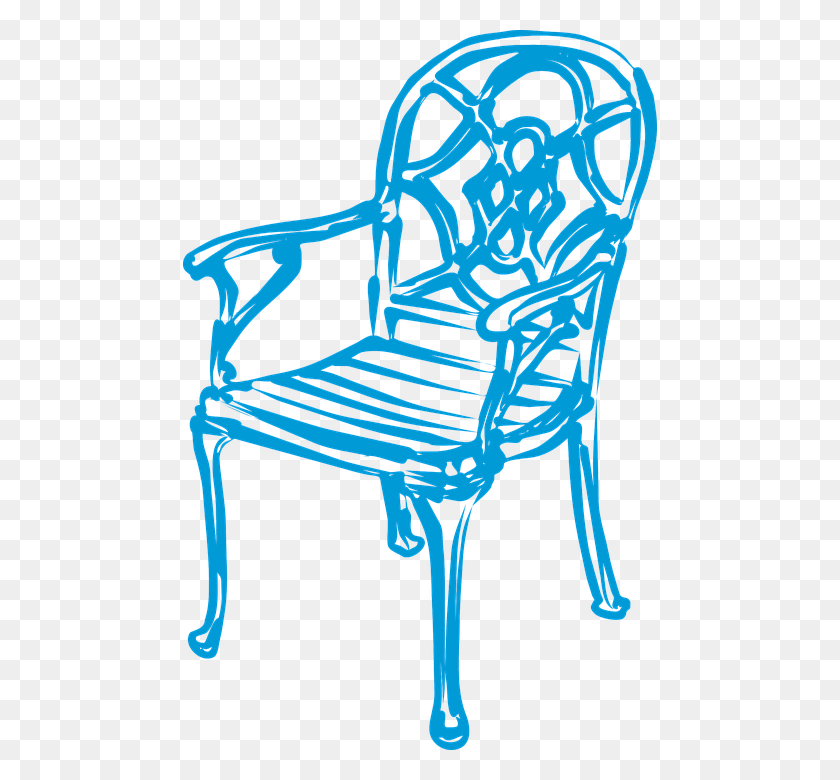 474x720 Chair Elegant Design Summer Patio Furniture Blue Chair Clip Art, Armchair HD PNG Download