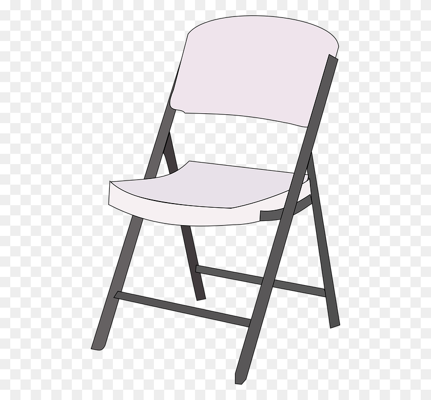 486x720 Chair Furniture Folded Foldable Portable White Folding Chairs, Rocking Chair HD PNG Download