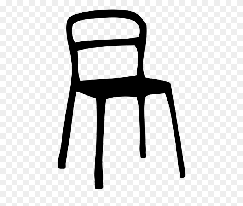 446x651 Chair Silhouette At Getdrawings Silhouette Of A Chair, Furniture, Bar Stool, Tabletop HD PNG Download