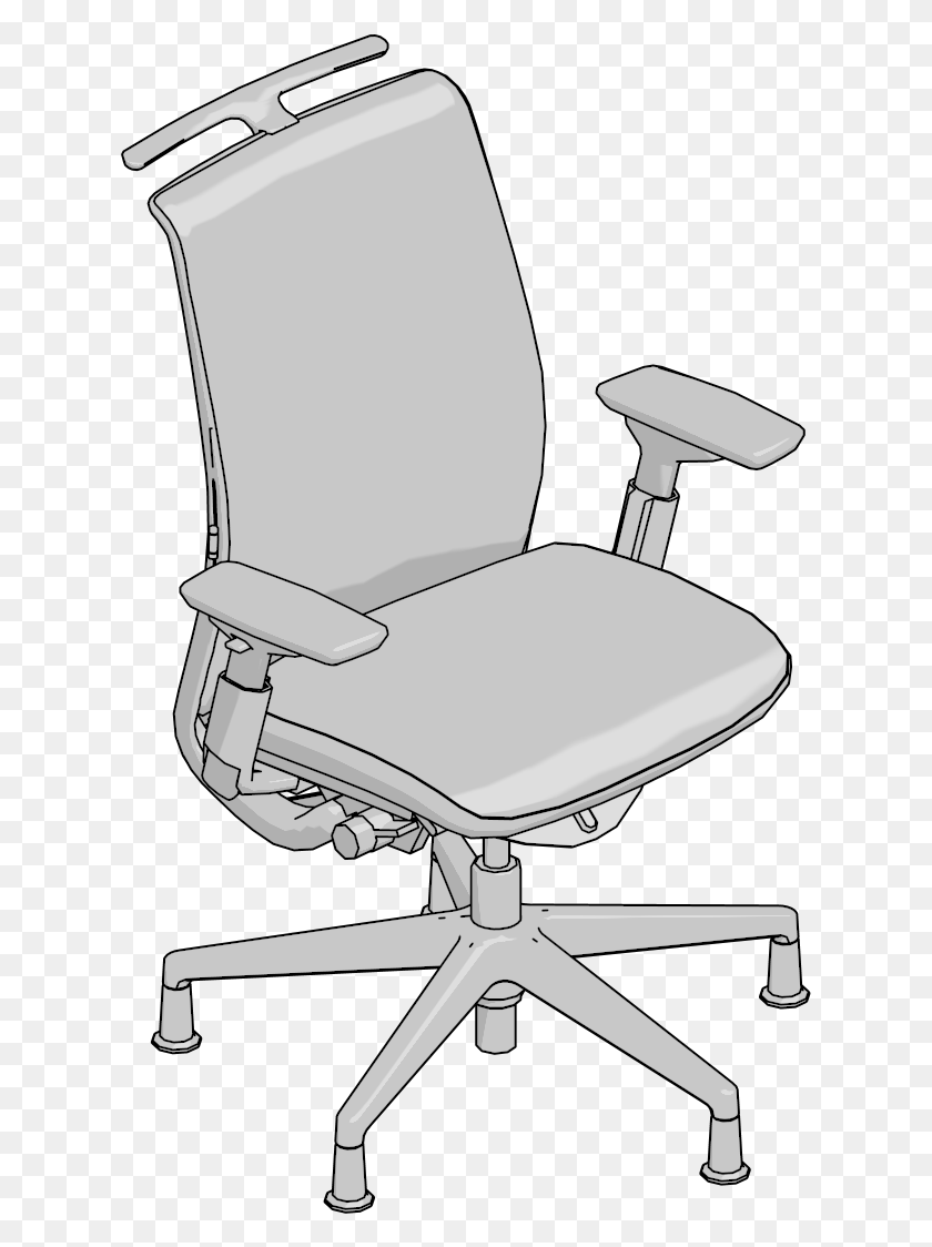 623x1064 Chair Thinkuph Backadj Armsglidescoat Hanger Office Chair, Furniture, Cushion, Headrest HD PNG Download
