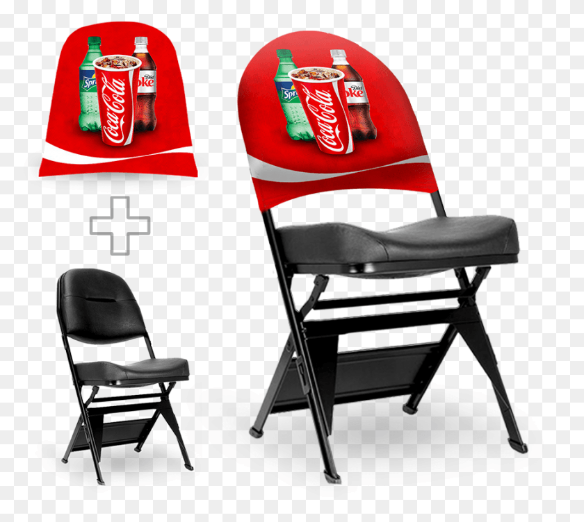 876x778 Chair Wear Signage Bags Courtside Vip Folding Chairs, Furniture, Coke, Beverage Descargar Hd Png