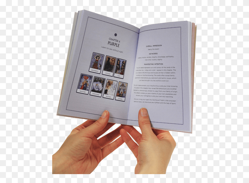 490x557 Chakra Wisdom Cards Workbook Cutout Open Magazine, Book, Person, Human HD PNG Download
