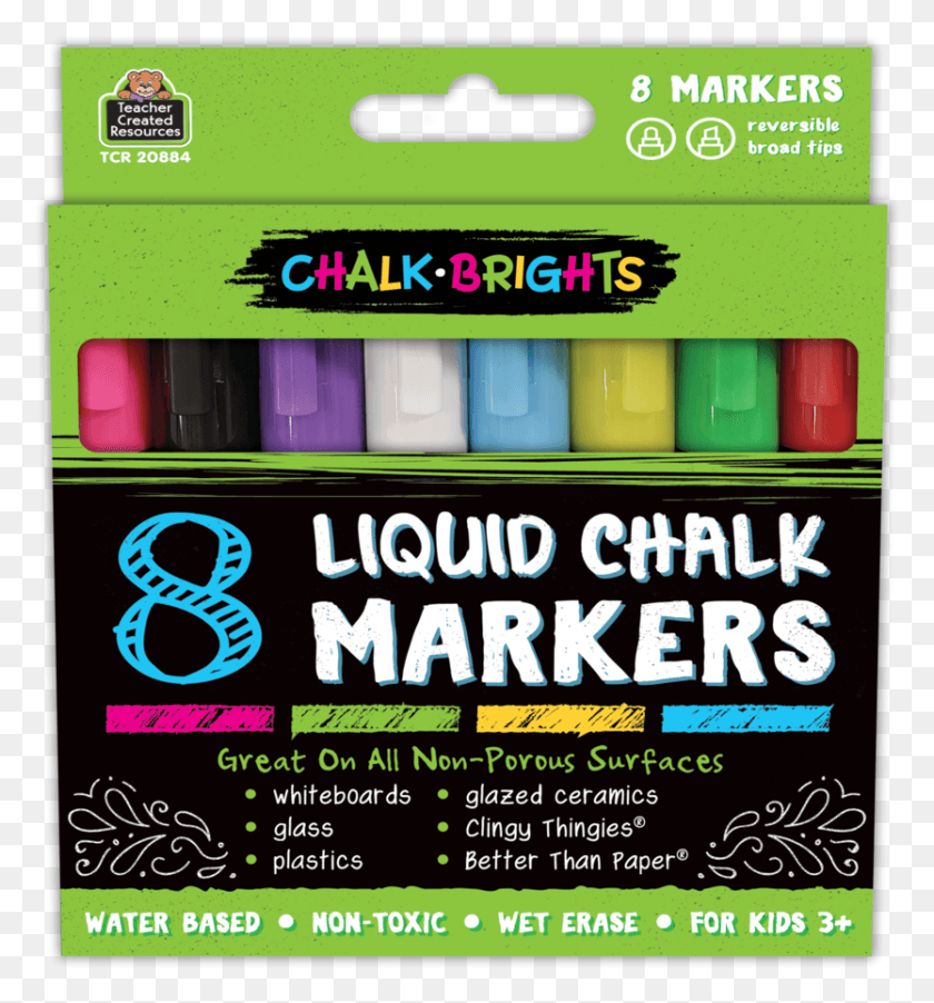 834x901 Chalk Brights Liquid Chalk Markers 8 Pack Plastic, Poster, Advertisement, Flyer HD PNG Download