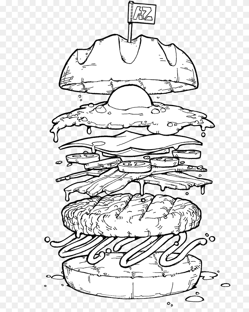 Chalk Drawings Burger Drawing, Book, Comics, Publication, Text Sticker PNG