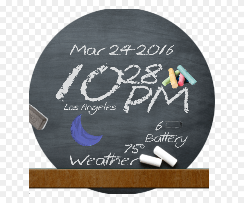 640x640 Chalkboard Watch Face Preview, Blackboard, Rug, Text HD PNG Download