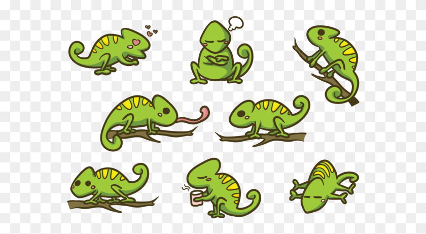 578x401 Chameleon Dibujos De Camaleones Animados, Animal, Lizard, Reptile HD PNG Download
