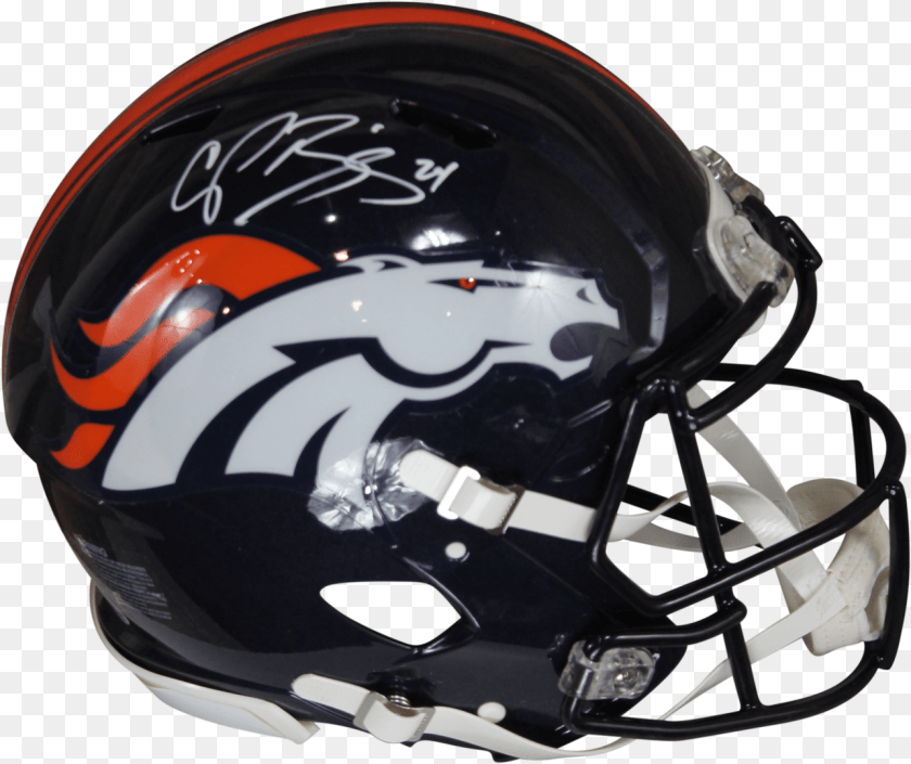 1286x1079 Champ Bailey Autographed Broncos Speed Proline Wbeckett, Helmet, Crash Helmet, American Football, Football Sticker PNG