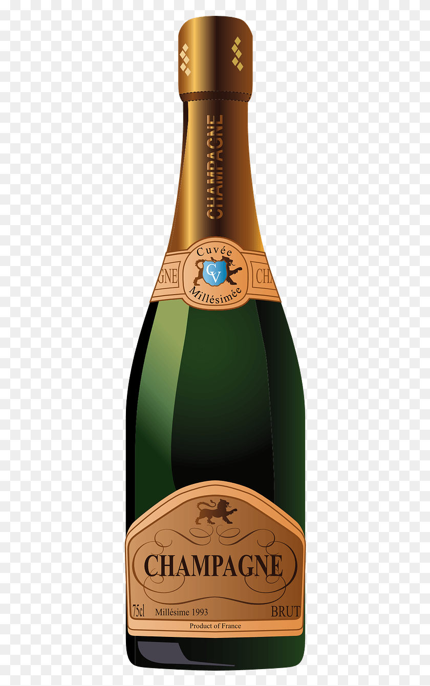 360x1281 Champagne Bottle Clipart Champagne Bottle Mockup Free, Bottle, Alcohol, Beverage HD PNG Download