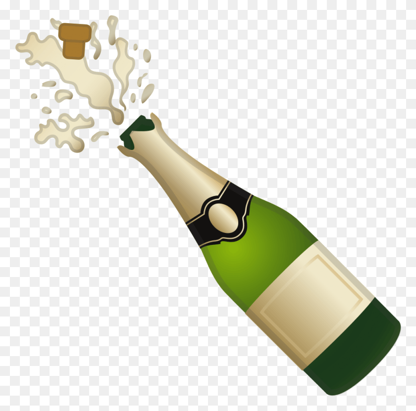 970x960 Champagne Bottle Popping Emoticone Champagne, Bottle, Alcohol, Beverage HD PNG Download