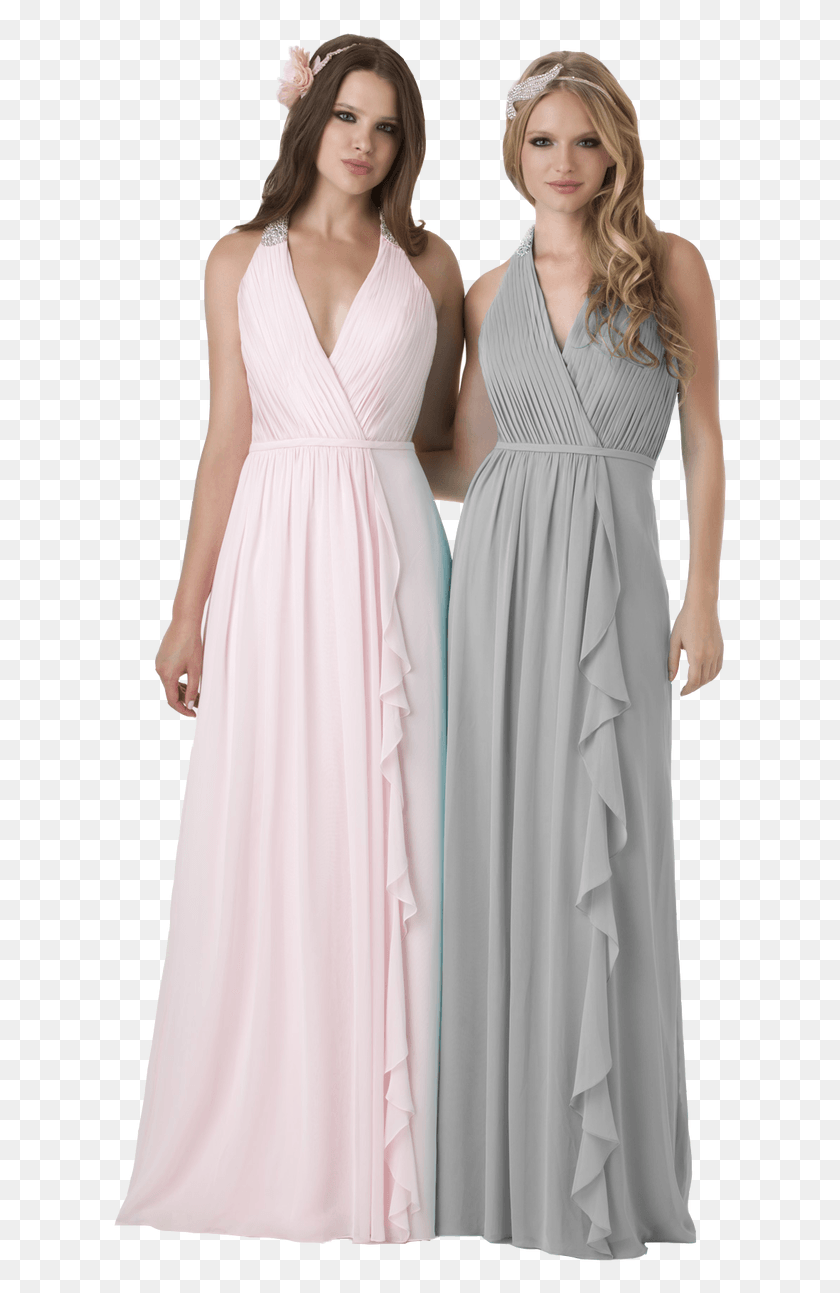 617x1233 Champagne Bridesmaid Dresses Dress, Clothing, Apparel, Person HD PNG Download