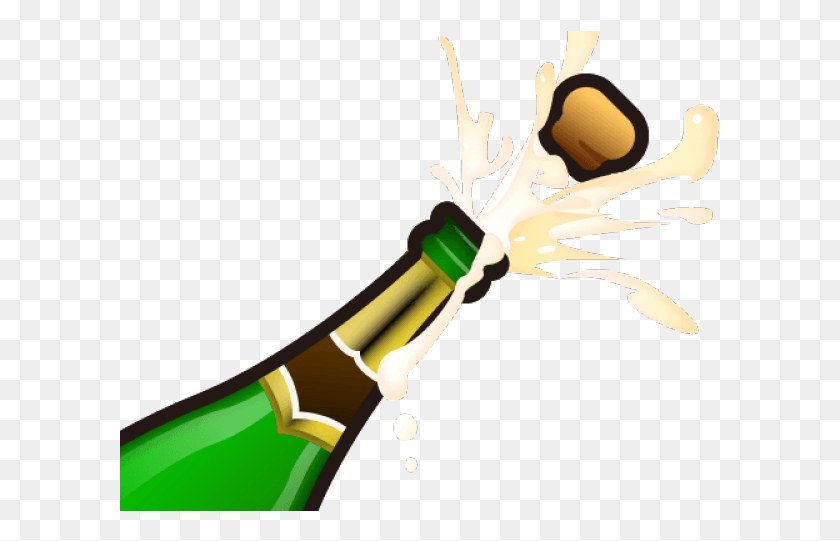 601x481 Champagne Clipart Emoji Champagne Bottle Emoji, Plant, Beverage, Drink HD PNG Download