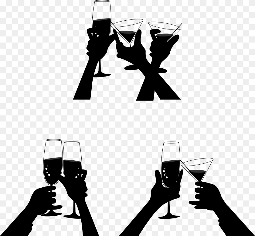 2484x2297 Champagne Euclidean Vector Toast Cup Guinness, Glass, Silhouette, Alcohol, Beverage Transparent PNG