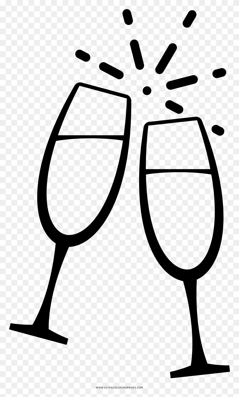 779x1330 Champagne Flute Coloring, Gray, World Of Warcraft HD PNG Download