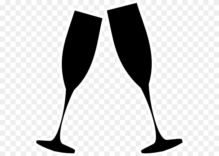 Champagne Glass Blk, Oars, Paddle, Silhouette, Animal Clipart PNG